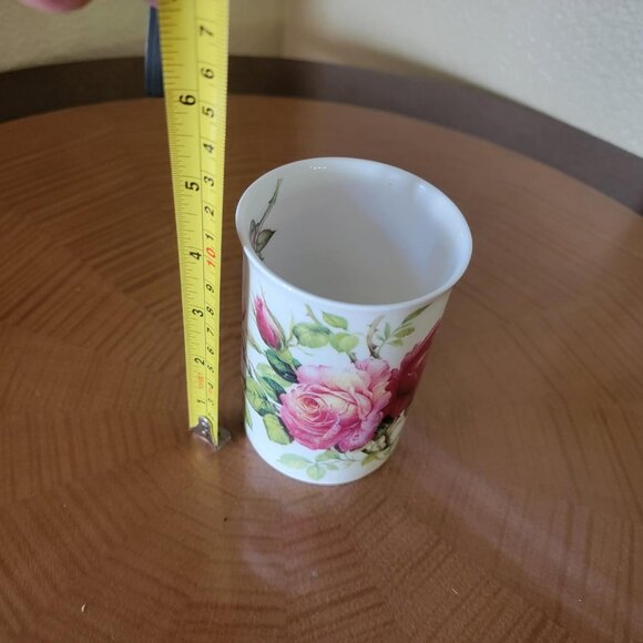 ROY KIRKHAM English Rose Fine Bone China Coffee Tea Mugs - Set of 2 - Picture 7 of 9